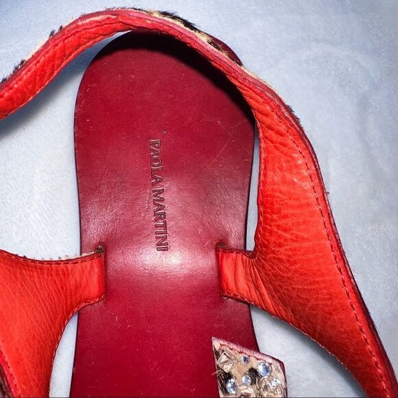 PAOLA MARTINI Leopard sandals Size 37 EUR - Picture 2 of 5